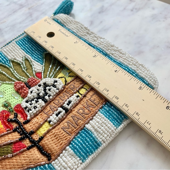 🥕 ANTHROPOLOGIE Farmer’s Market Fiona Beaded Pouch Bag - Picture 10 of 12